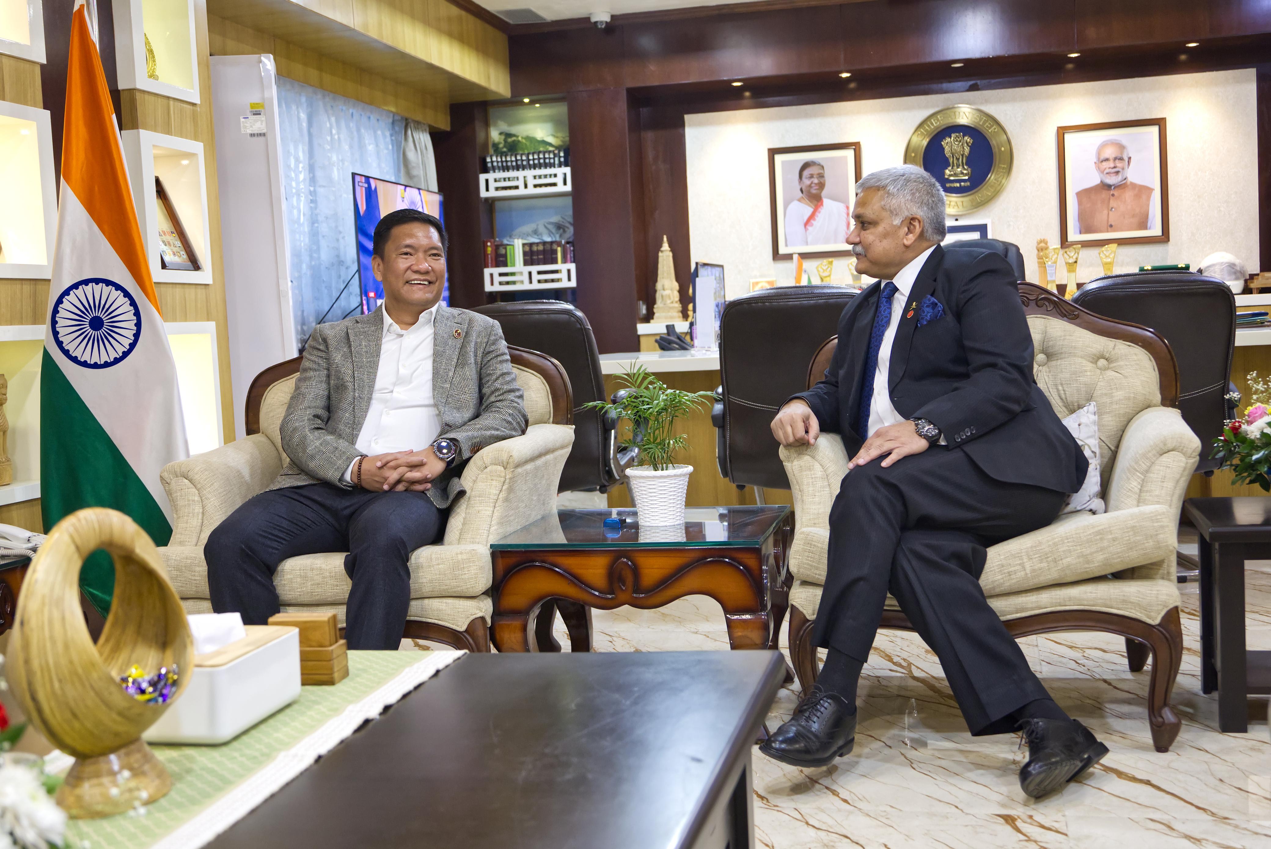 Director(P) along with team visited Hon'ble Chief Minister of Arunachal Pradesh on 21.11.23
