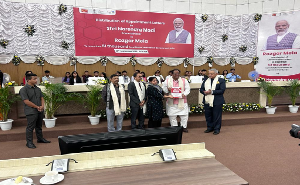 The Rozgar Mela was held at the State Convention Centre, Shillong