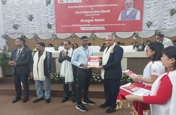 The Rozgar Mela was held at the State Convention Centre, Shillong