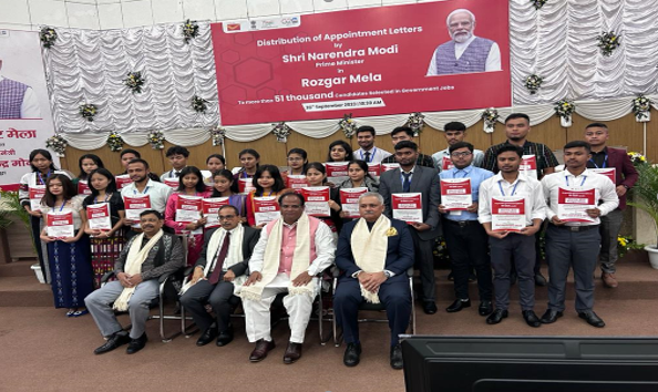 The Rozgar Mela was held at the State Convention Centre, Shillong