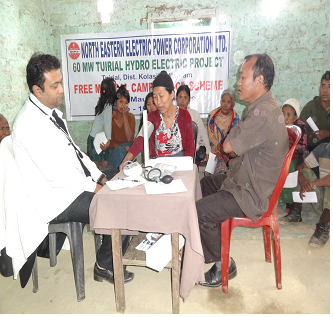 मेडिकल कॅंप ऑर्गनाइज़्ड अट टुरियल हे प्रॉजेक्ट, मिज़ोरम