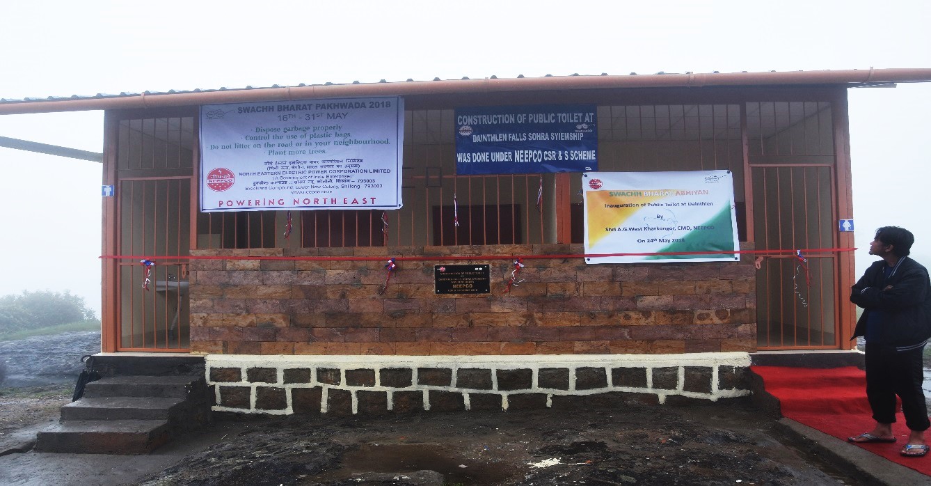 Swachh Bharat Pakhwada 2018 - Construction of Public Toilet AT Dainthlen Falls